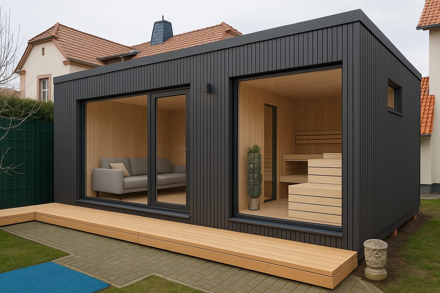 LGS Frame Kit for a Modern Sauna with Lounge Room