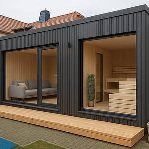 LGS Frame Kit for a Modern Sauna with Lounge Room